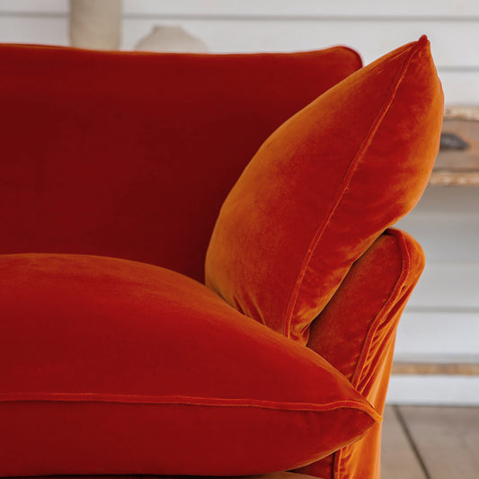 Marnie Sofa - Paprika Orange Velvet